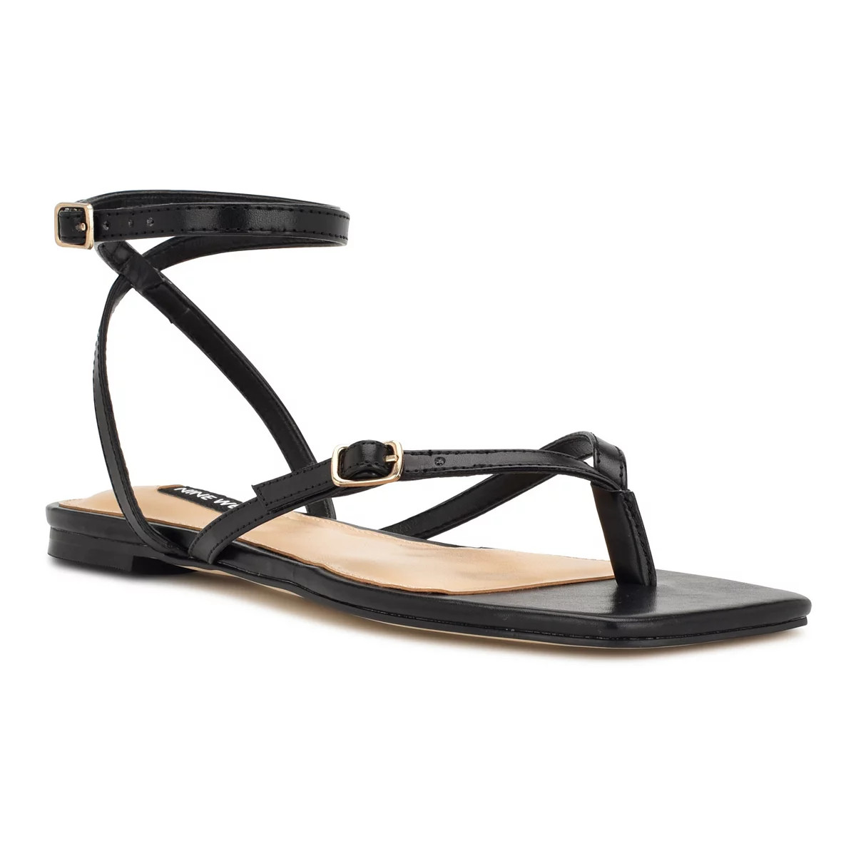 Nine West Women's Nelson Ankle Wrap Flat Sandals | Kohl's