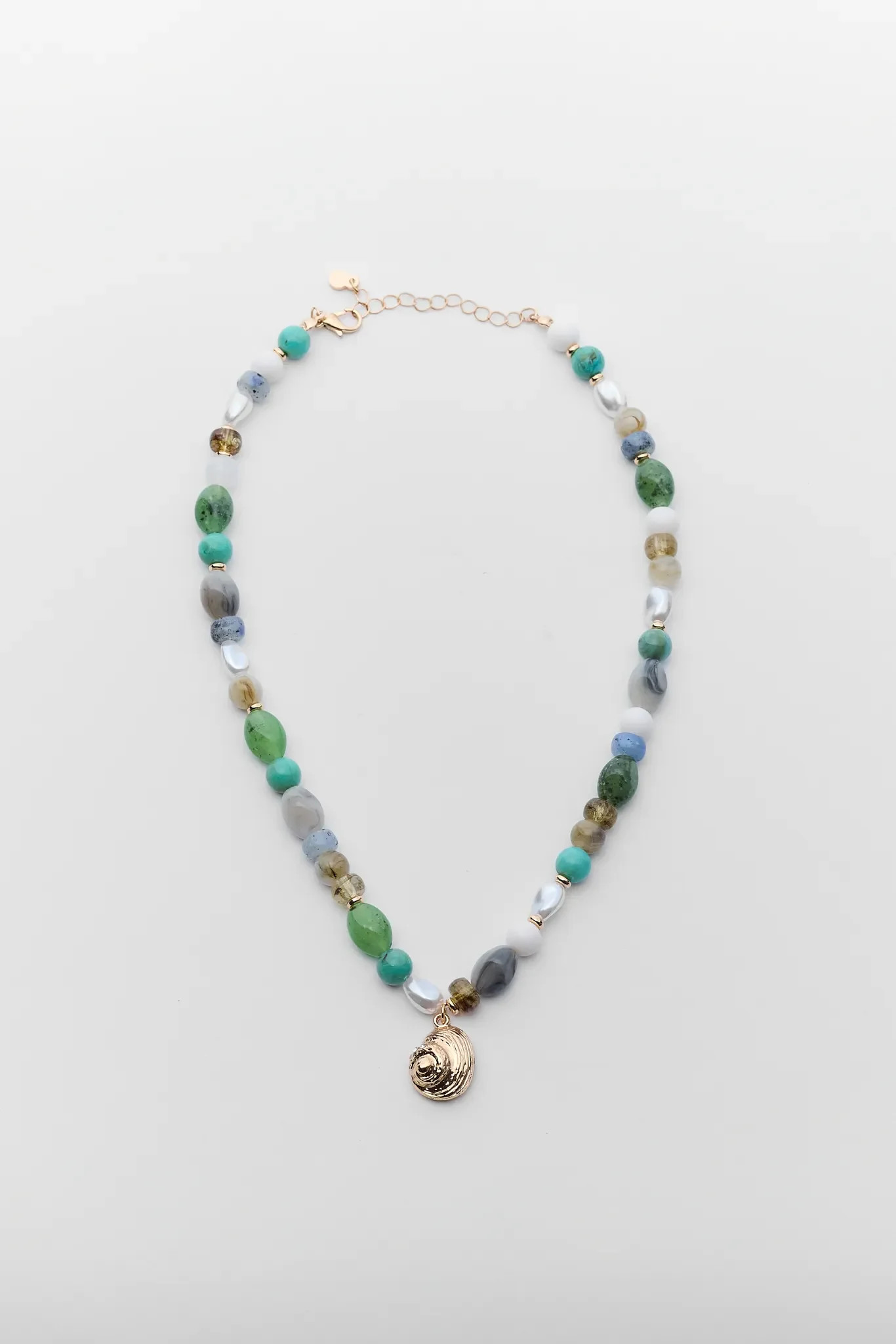 Ariel Multi Beaded Charm Necklace | Avara