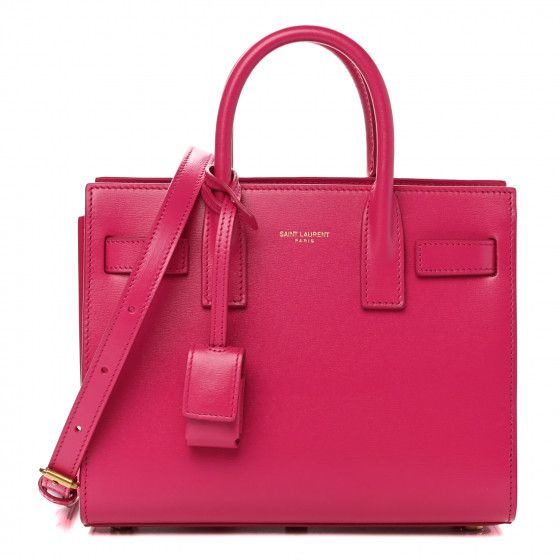 SAINT LAURENT Calfskin Nano Sac De Jour Bubblegum | FASHIONPHILE (US)