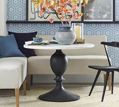 Chapman Round Marble Pedestal Dining Table (39") | Pottery Barn (US)