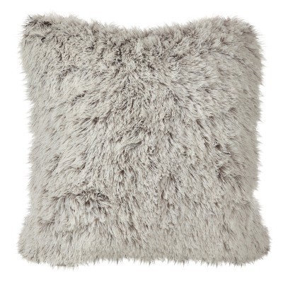 Cream Juneau Two-Tone Faux Fur Throw Pillow (18") - Saro Lifestyle | Target