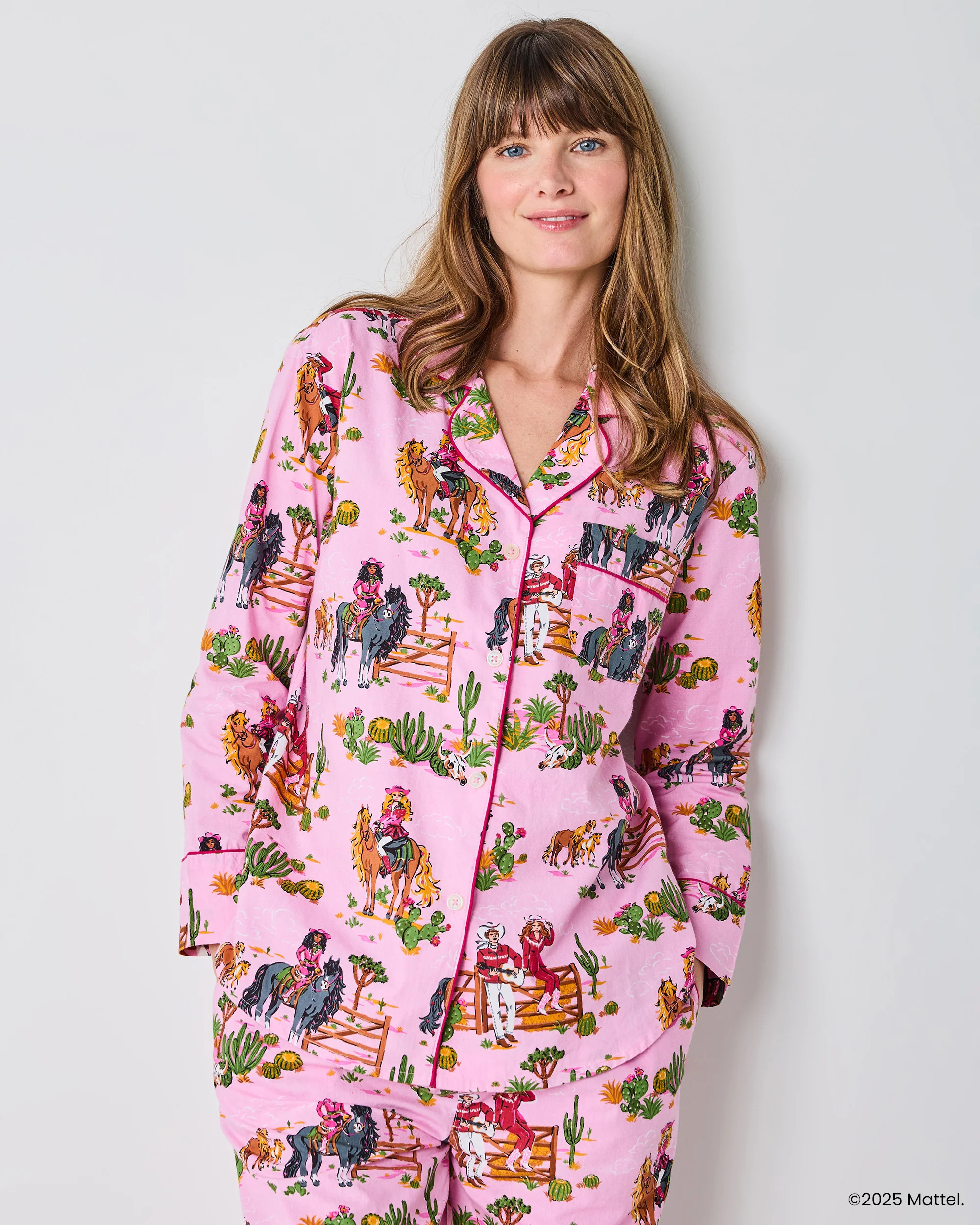 Barbie™ + Printfresh Western Barbie - Long PJ Set - Cowgirl Pink | Printfresh