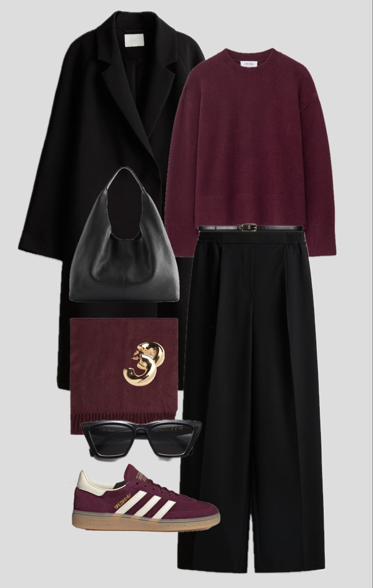 Elegant und sportlich zugleich mit diesem schönen schwarz Burgunder Outfit 🖤🍇 Finde den Schal und die Schuhe ein super schönes Accessoire um weinrote Akzente zu setzen 🥰

#LTKdeutschland #LTKworkwear #LTKautumn