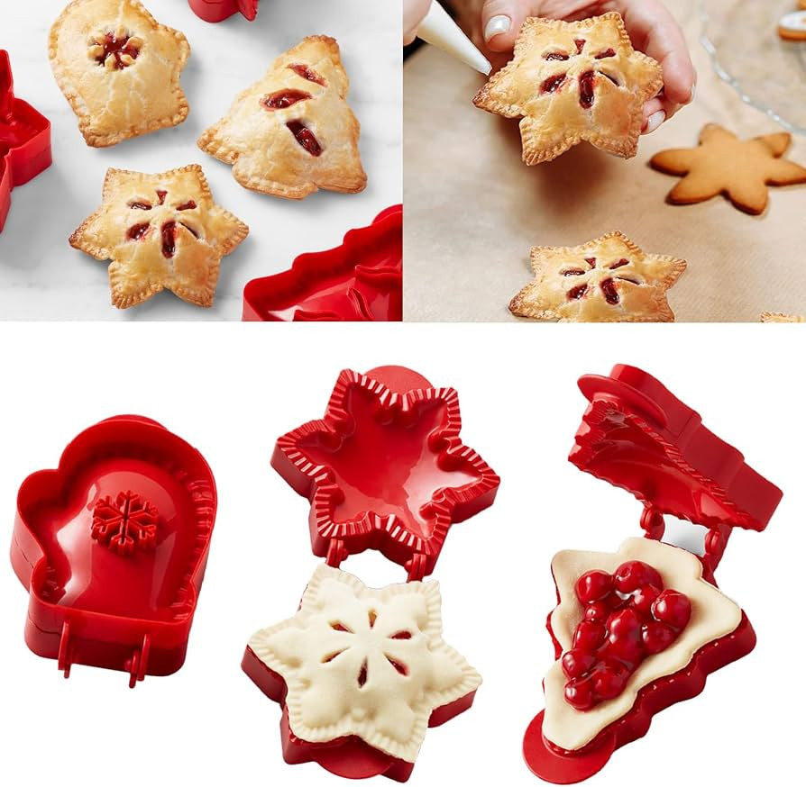 3PCS Hand Pie Molds Mini Pie Maker - Dough Press Pocket Pie Molds for Baking Christmas Various Th... | Amazon (US)