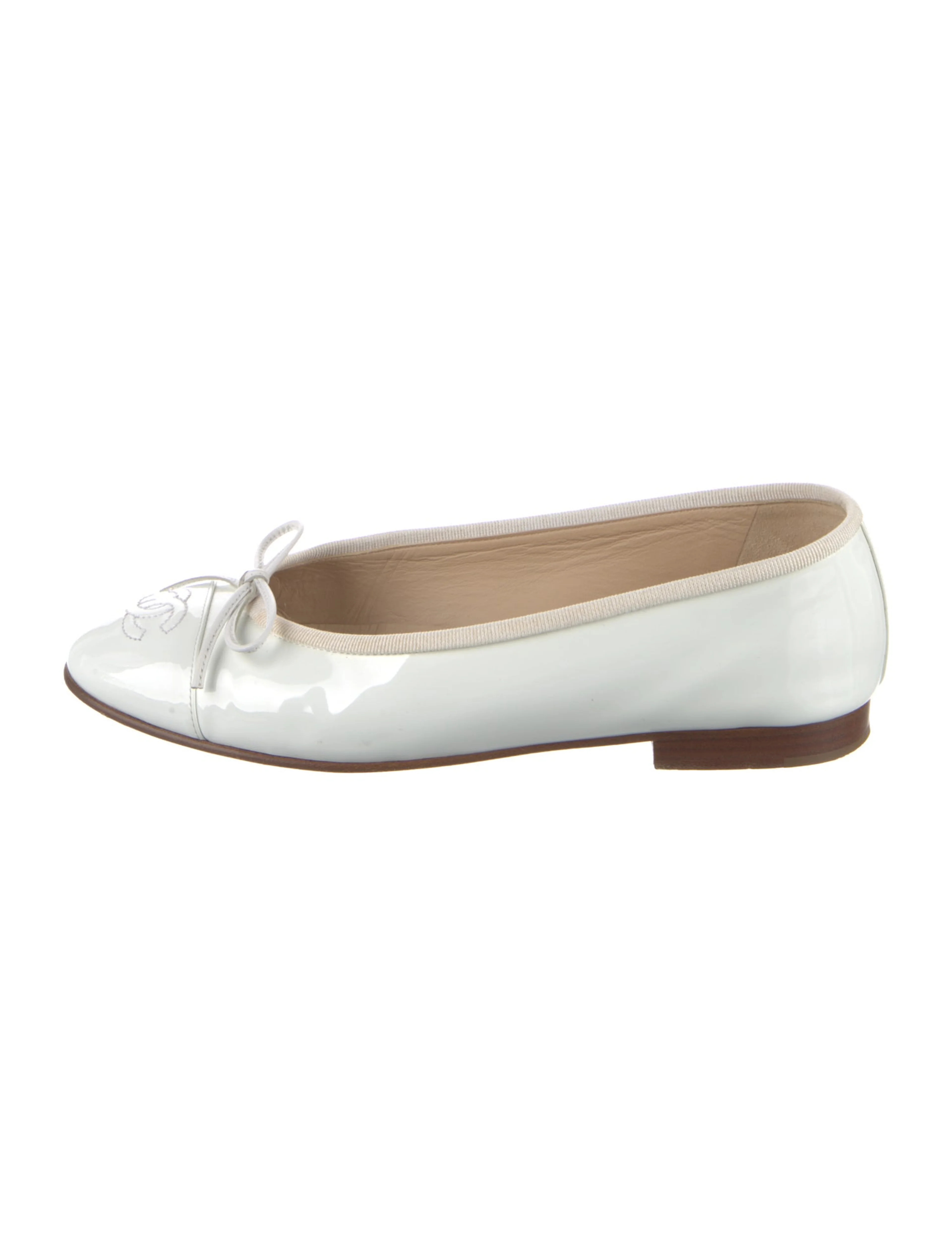Interlocking CC Logo Patent Leather Ballet Flats | The RealReal