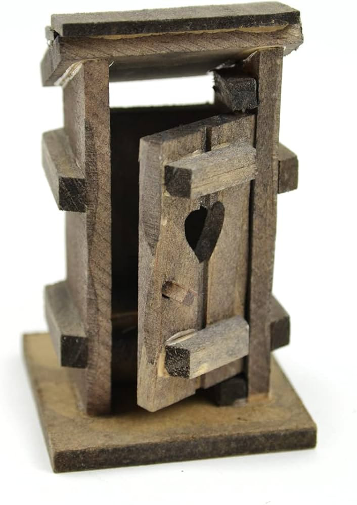 Touch of Nature Mini Garden Wood Outhouse 3.5 Inch 1Pc | Amazon (US)