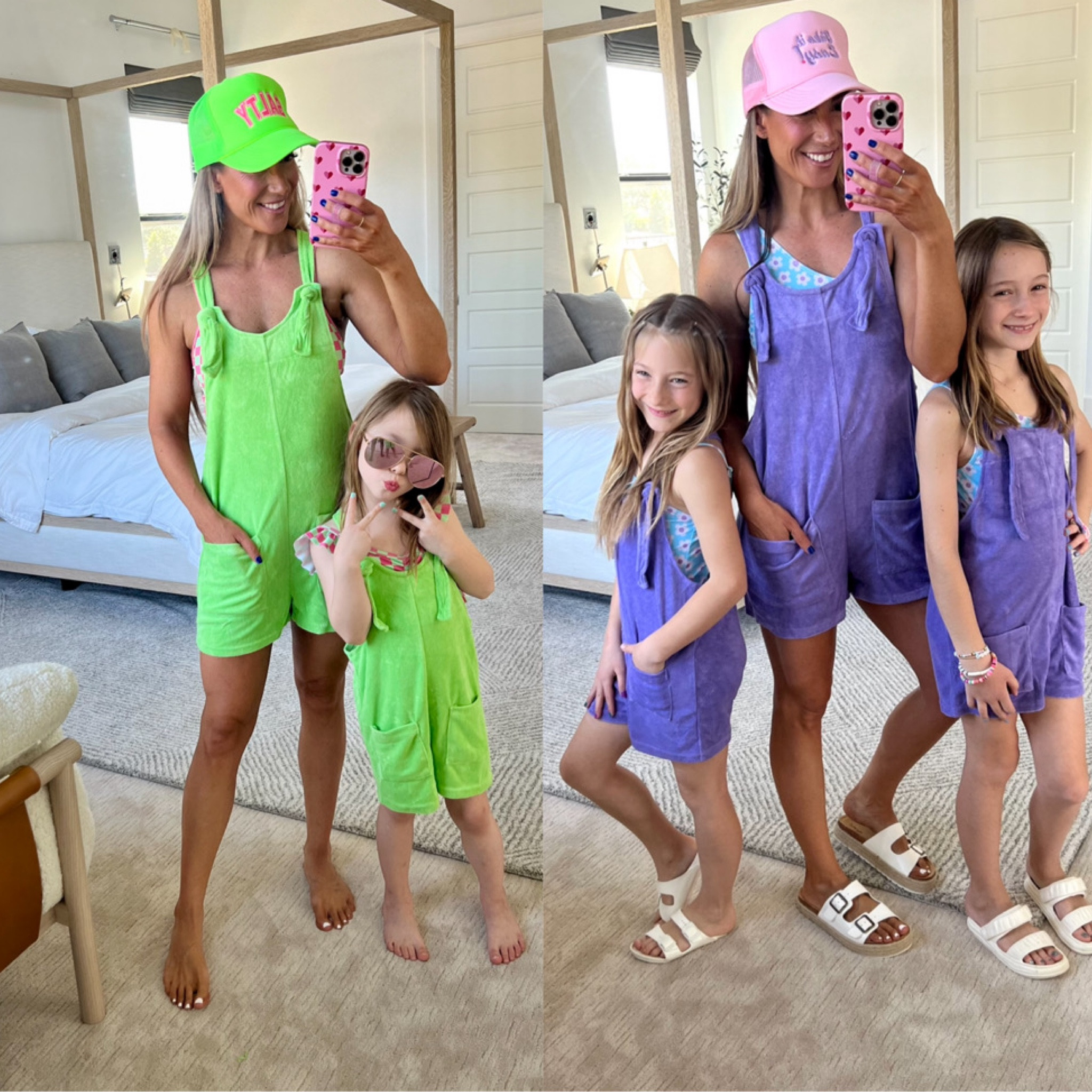 Terry Swim coverups! Mama + mini run tts very comfy, adjustable straps & pockets SARAHLIT