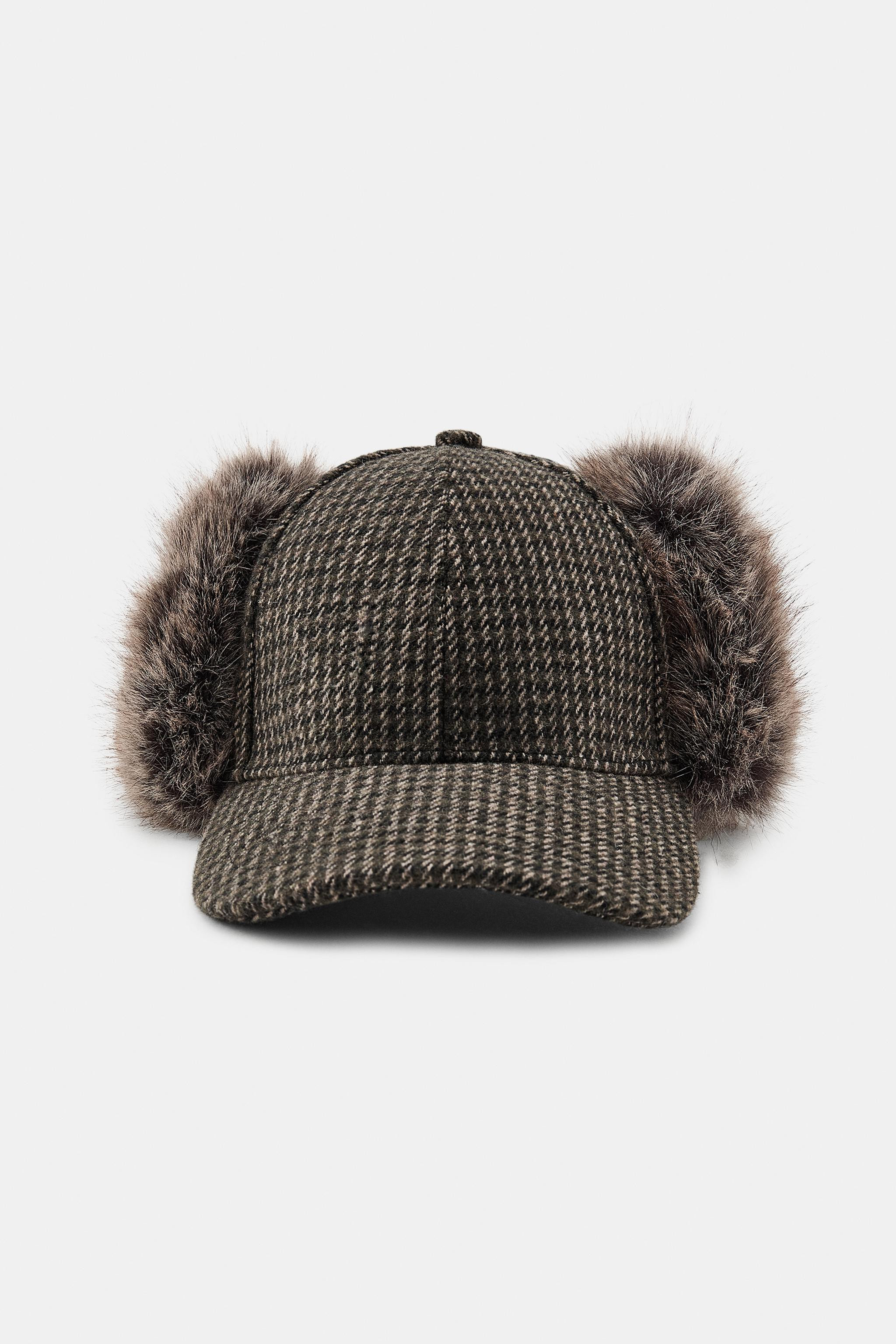 PLAID WOOL CAP WITH EAR FLAPS | Zara US