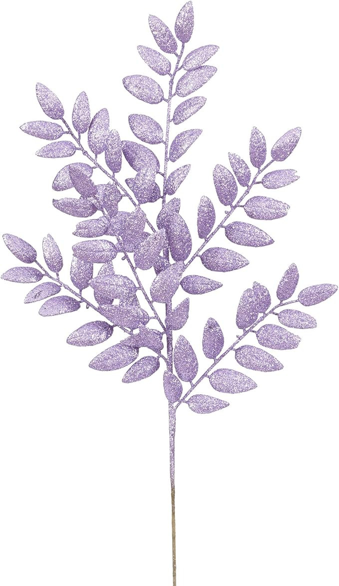 Vickerman 22" Purple Glitter Honey Locust Artificial Christmas Spray. Includes 6 Sprays per Pack. | Amazon (US)