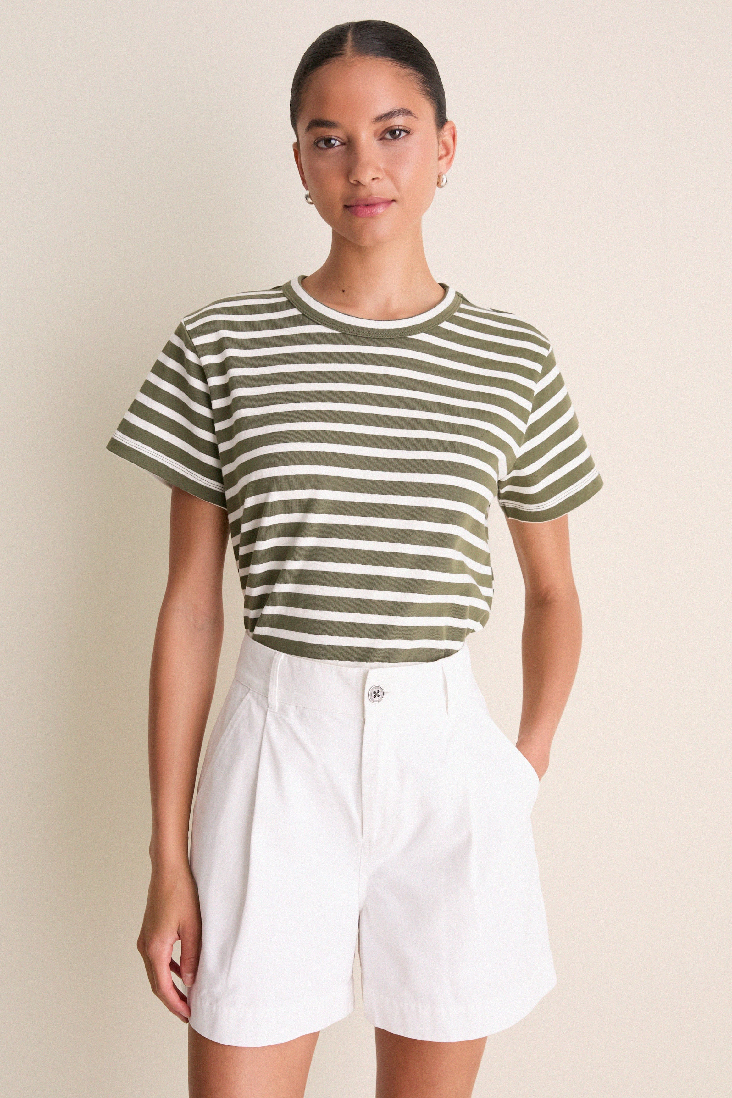 Olive Stripe Parker Classic Tee | Tuckernuck (US)