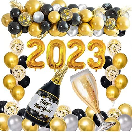 2023 Balloons New Year Balloons Kit Decorations 2023 Happy New Year Party Supplies 2023 Foil Balloon | Amazon (US)