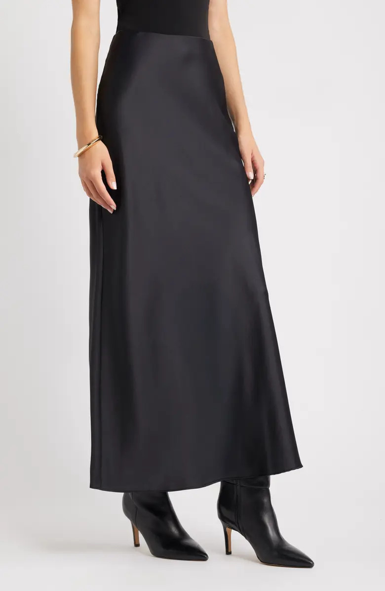 Open Edit Satin Maxi Skirt | Nordstrom | Nordstrom