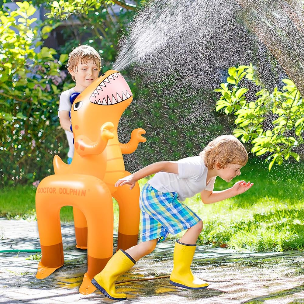 Dinosaur Toys for Kids 3-5, Sprinkler Water Toys for Age 2-4 Pool Accessories Outdoor Yard Backya... | Amazon (US)