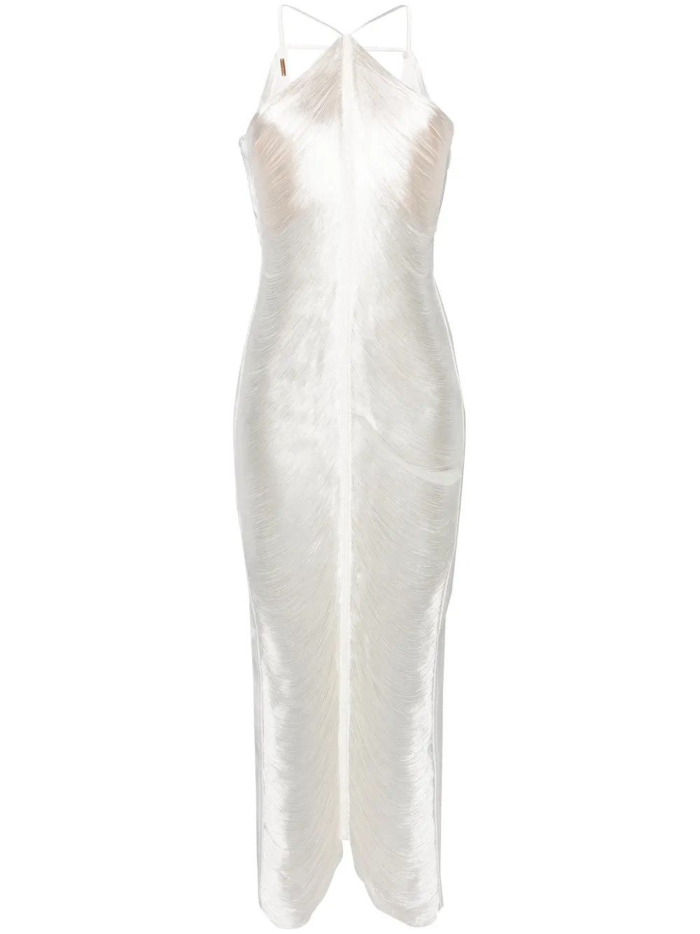 Cult Gaia Renata Halterneck Fringed Gown | White | FARFETCH | Farfetch Global