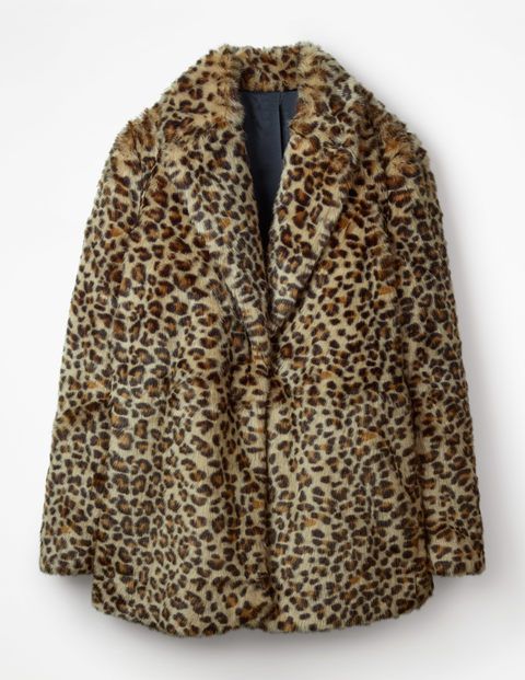 Boxgrove Faux Fur Coat (Leopard Faux Fur) | Boden (UK & IE)