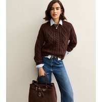 Women's Brown Cable Knit Raglan Sleeve Jumper New Look | New Look (UK)