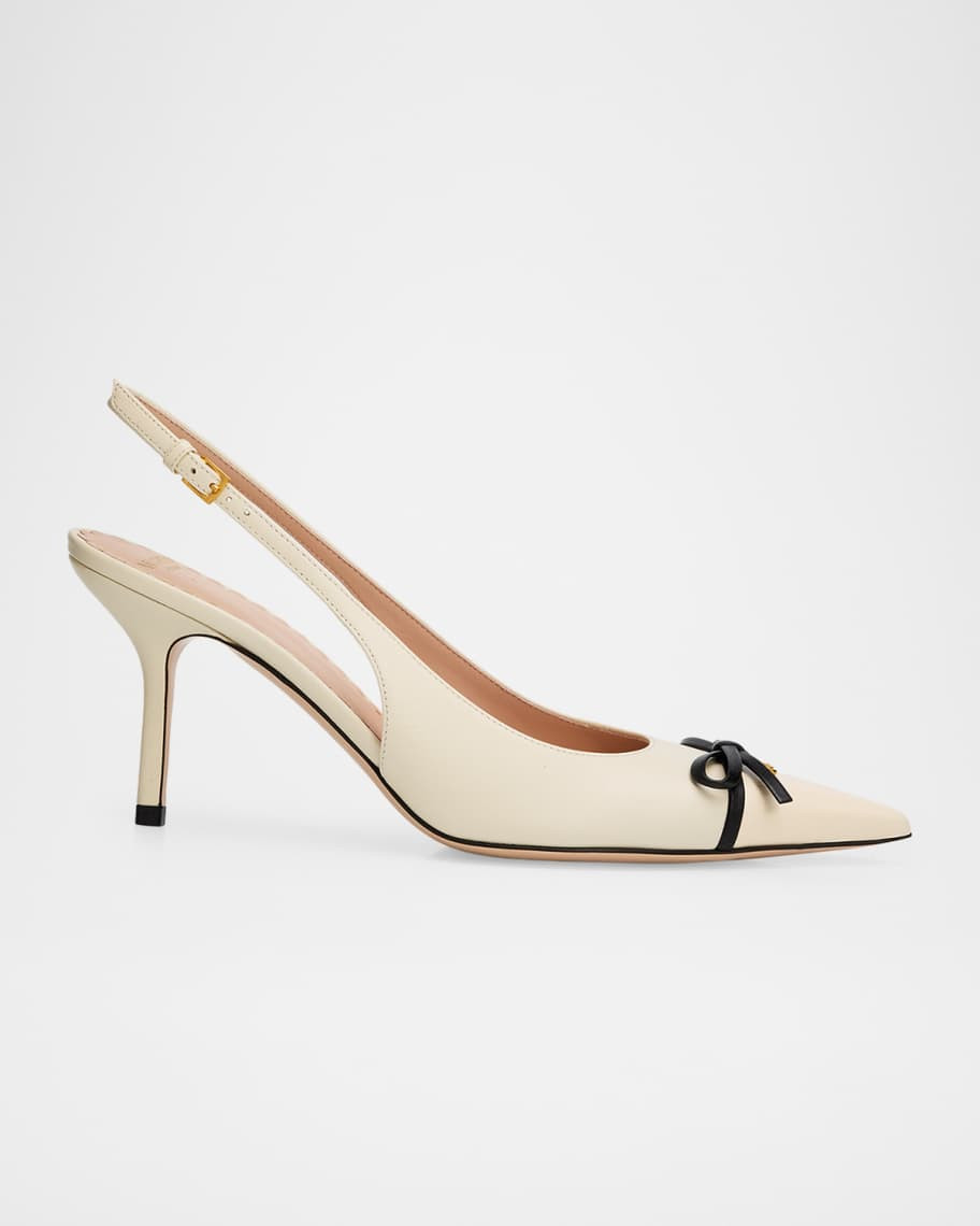 45mm Bepointy Patent Leather and Kidskin Slingback Pumps | Neiman Marcus