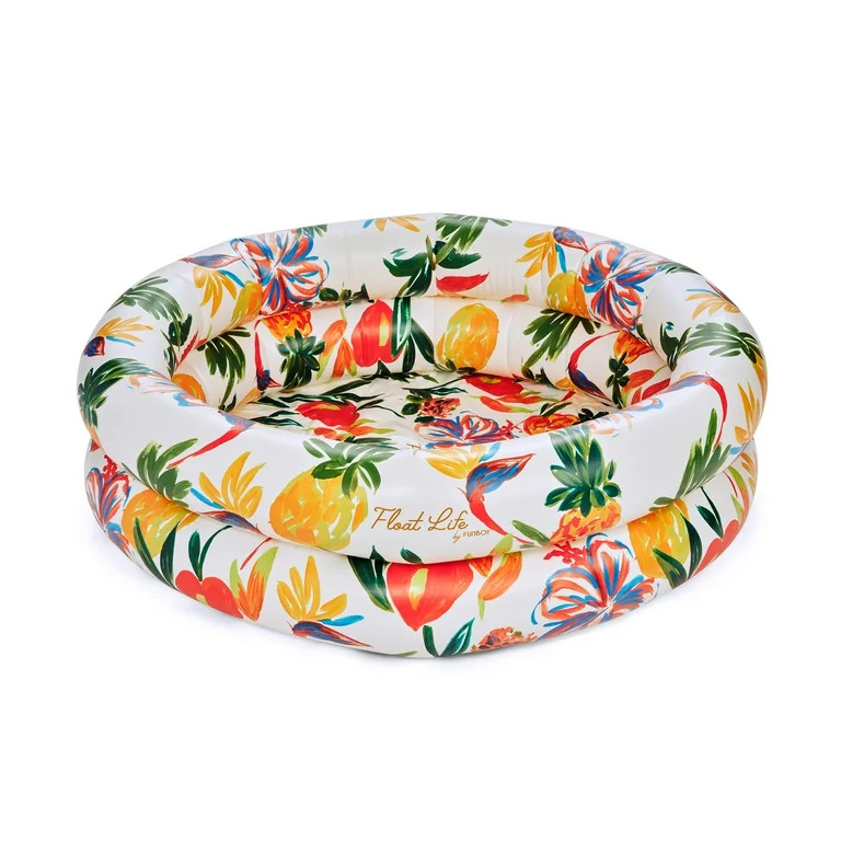 Float Life by Funboy Inflatable Round 2-Ring Pool, Tropical Paradise, 48" Diameter, Children 6+ | Walmart (US)