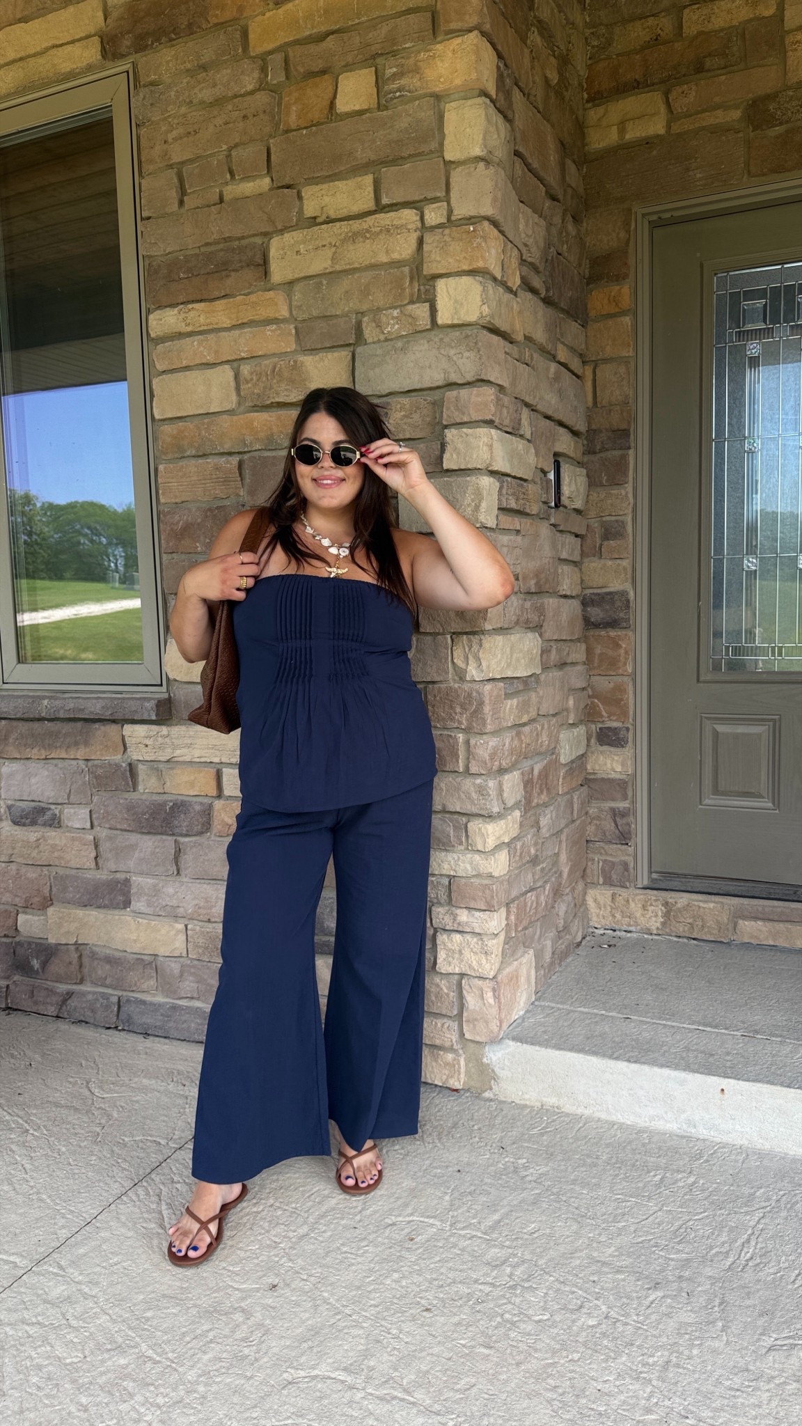Amazon 2 piece set linen from Amazon. Wearing XL and this is absolutely bump friendly and maternity friendly. 

I’m 5 foot 7 & the pants are high waisted and a little cropped but have a stretchy waistband. Wearing xl. 

Would be perfect for the beach or a vacation

#LTKFindsUnder50 #LTKMidsize #LTKBump