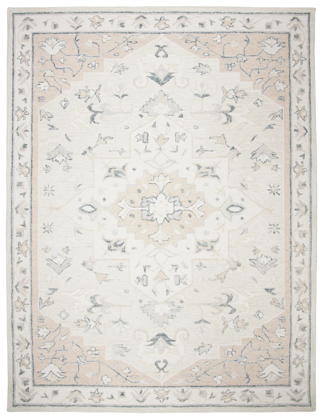 Dalewood Oriental Handwoven Wool Beige/Ivory Area Rug | Wayfair Professional