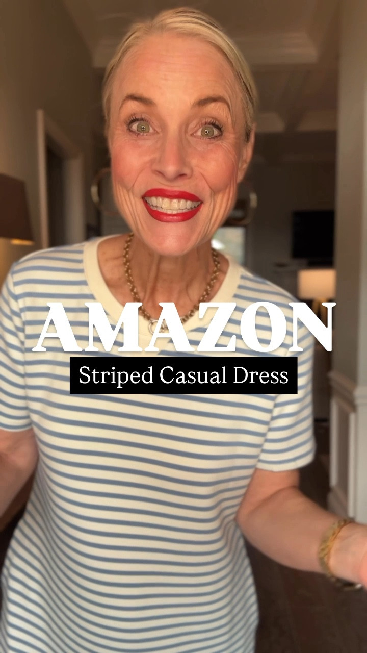 Effortless, comfy, and under $35?! Yes, please! 

This striped t-shirt dress from Amazon is the perfect throw-on-and-go piece—lightweight, breathable, and it has pockets! Dress it up with heels and a jacket or keep it casual with sneakers. 

Either way, it’s a must-have for summer! ☀️ 

#MidlifeStyle 
#AmazonFashion 
#EffortlessStyle
#midlifefashion
#outfitinspiration 
#affordablefashion 
#outfitinspo
#laurenoggsgee
#over50style 
#lookalike
#shopltk
#ltkover50
#ltkover40
#lookforless
#ltkfindsunder50 
#ltkwatchnow
#getyourcolonoscopy 


#LTKFindsUnder50 #LTKOver40 #LTKWatchNow