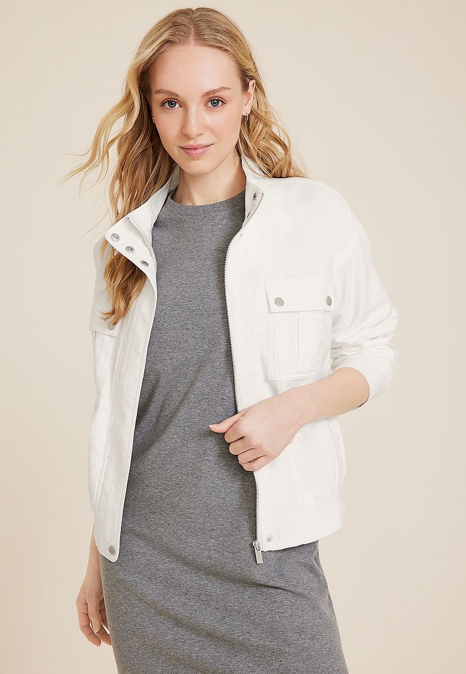 Linen Bomber Jacket | Maurices