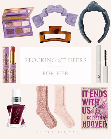 Stocking stuffer ideas for her! Perfect for any mom, daughter, mother in law gift ideas!

Tarte ilia Colleen hoover Essie nail polish gel polish velvet headband claw clip budget friendly under $20 gift ideas 

#LTKGiftGuide #LTKHoliday #LTKSeasonal