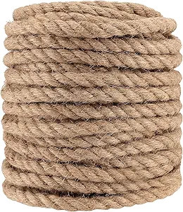 PINGEUI 164 Feet 10mm Jute Rope, Natural Jute Twine, Hemp Rope for DIY Arts Crafts, Gardening, Bu... | Amazon (US)