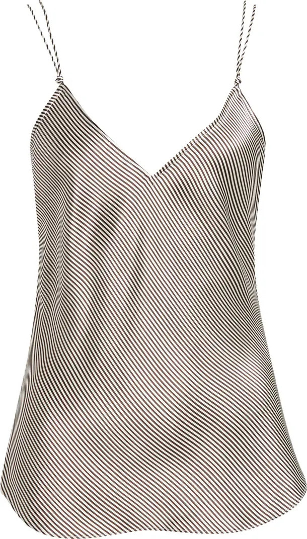 Stripe V-Neck Silk Camisole | Nordstrom