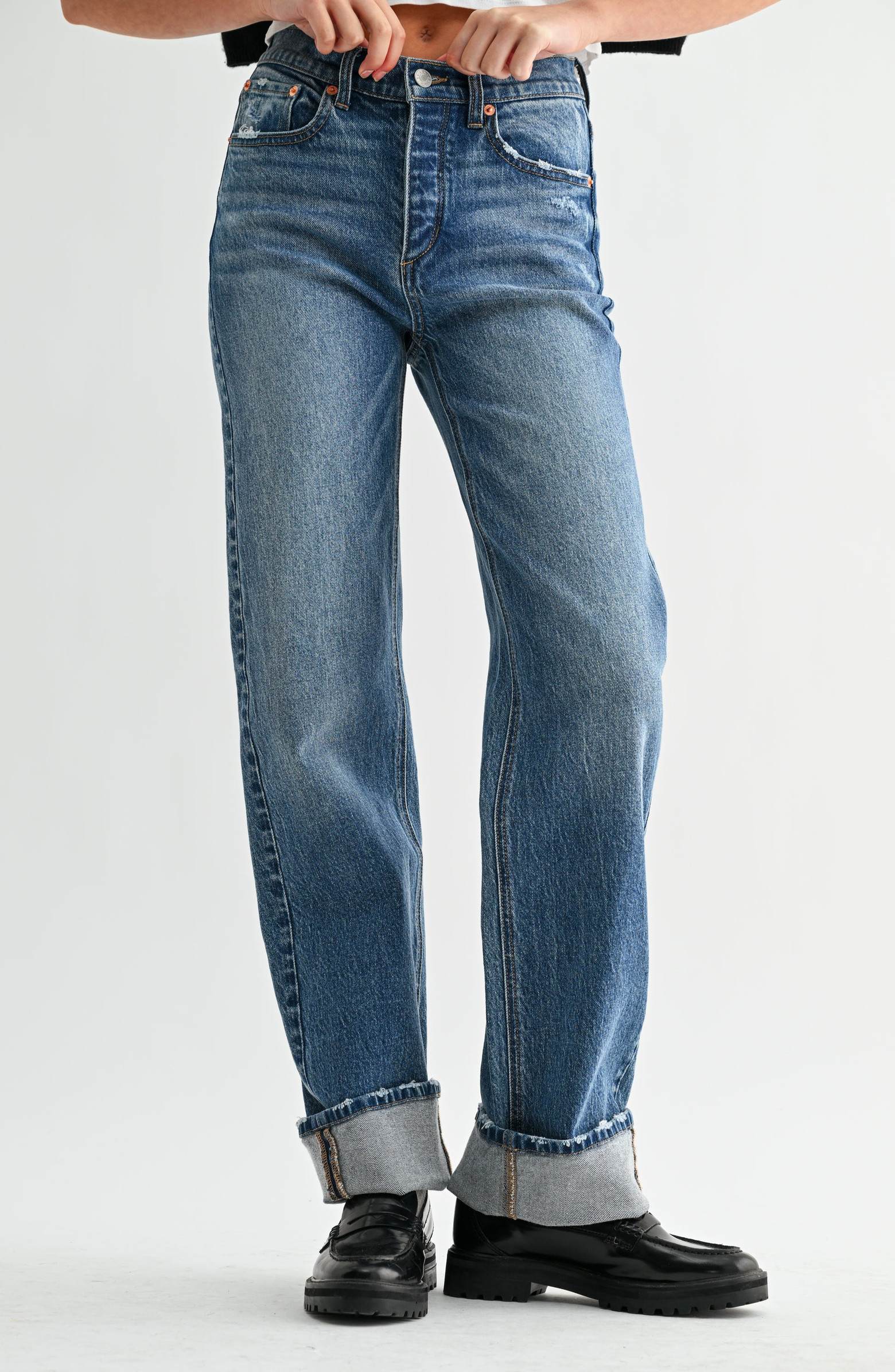 Cuffed Wide Leg Jeans | Nordstrom