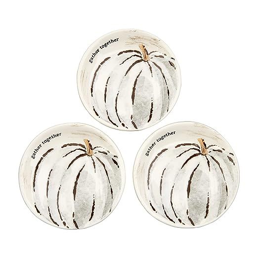 Mud Pie Harvest Dipping Dish Set, Gray Pumpkin, 4" Dia | Amazon (US)