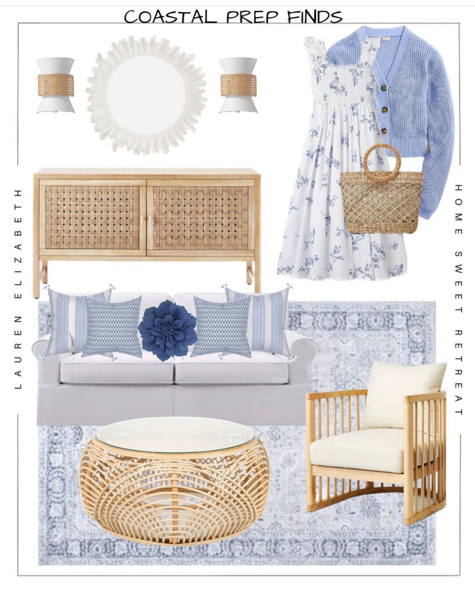 This coastal vibe living space was created with my coastal prep friends in mind 🫶🏼  using soft blues, rattan and woven furniture, these pieces create a crisp, fresh and airy space. 

#LTKstyletip #LTKhome #LTKswim