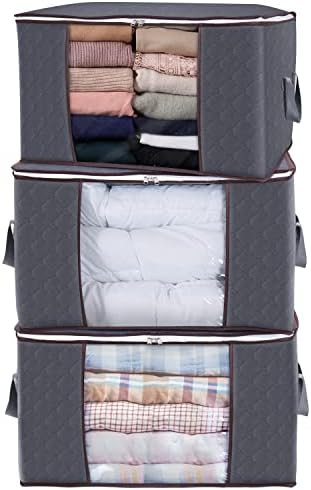 Lifewit Large Capacity Clothes Storage Bag Organizer with Reinforced Handle Thick Fabric for Comf... | Amazon (US)