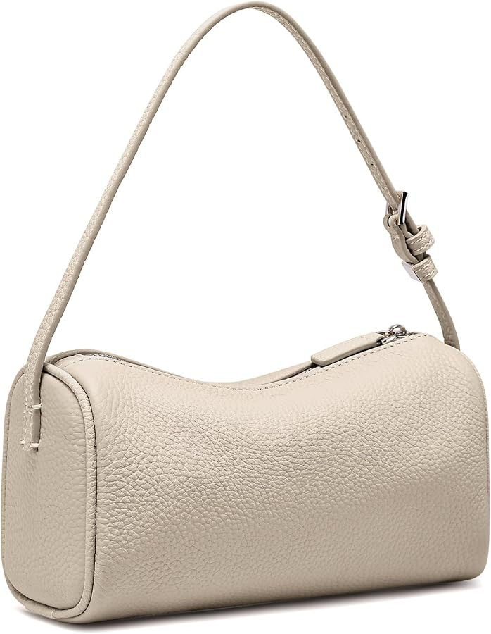 Genuine Leather Crossbody Purses for Women: Barrel Designer Shoulder Bags Trendy Hobo Handbags fo... | Amazon (US)