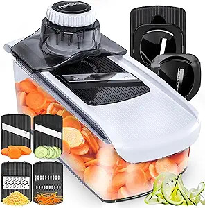 Fullstar Mandoline Slicer for Kitchen, Cucumber Slicer, Cheese Grater Vegetable Spiralizer and Ve... | Amazon (US)