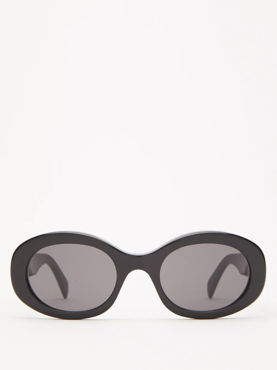 Triomphe oval acetate sunglasses | Celine Eyewear | Matches (UK)