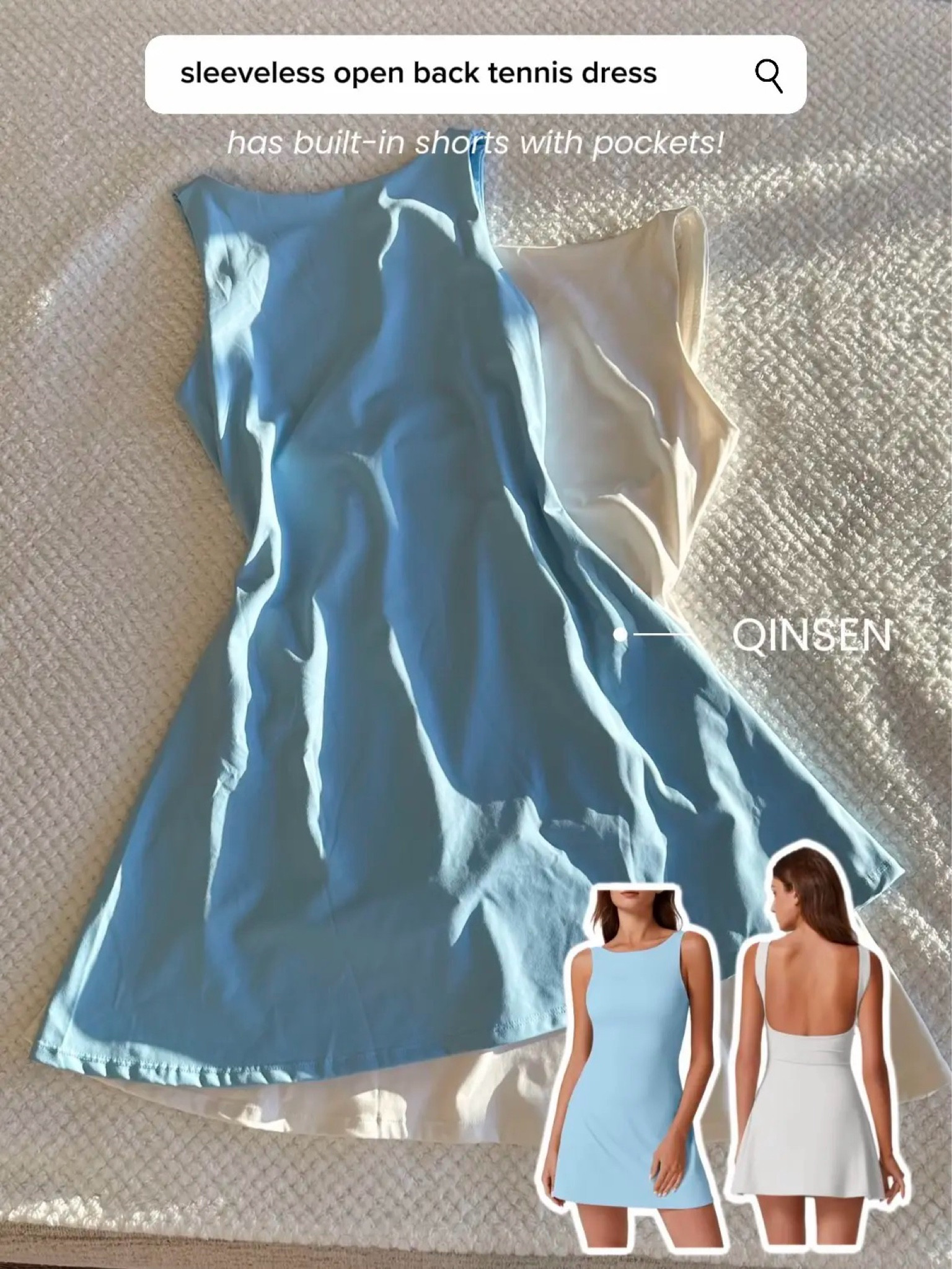 the best sleeveless tennis dress 🤍🎾

• open back 
• built-in shorts 
• pockets 
• stretchy & fits true to size (i got size small) 

[amazon finds haul athletic mini dress spring summer fashion easy everyday outfit ideas ootd sporty active]

#LTKFindsUnder50 #LTKActive #LTKFitness