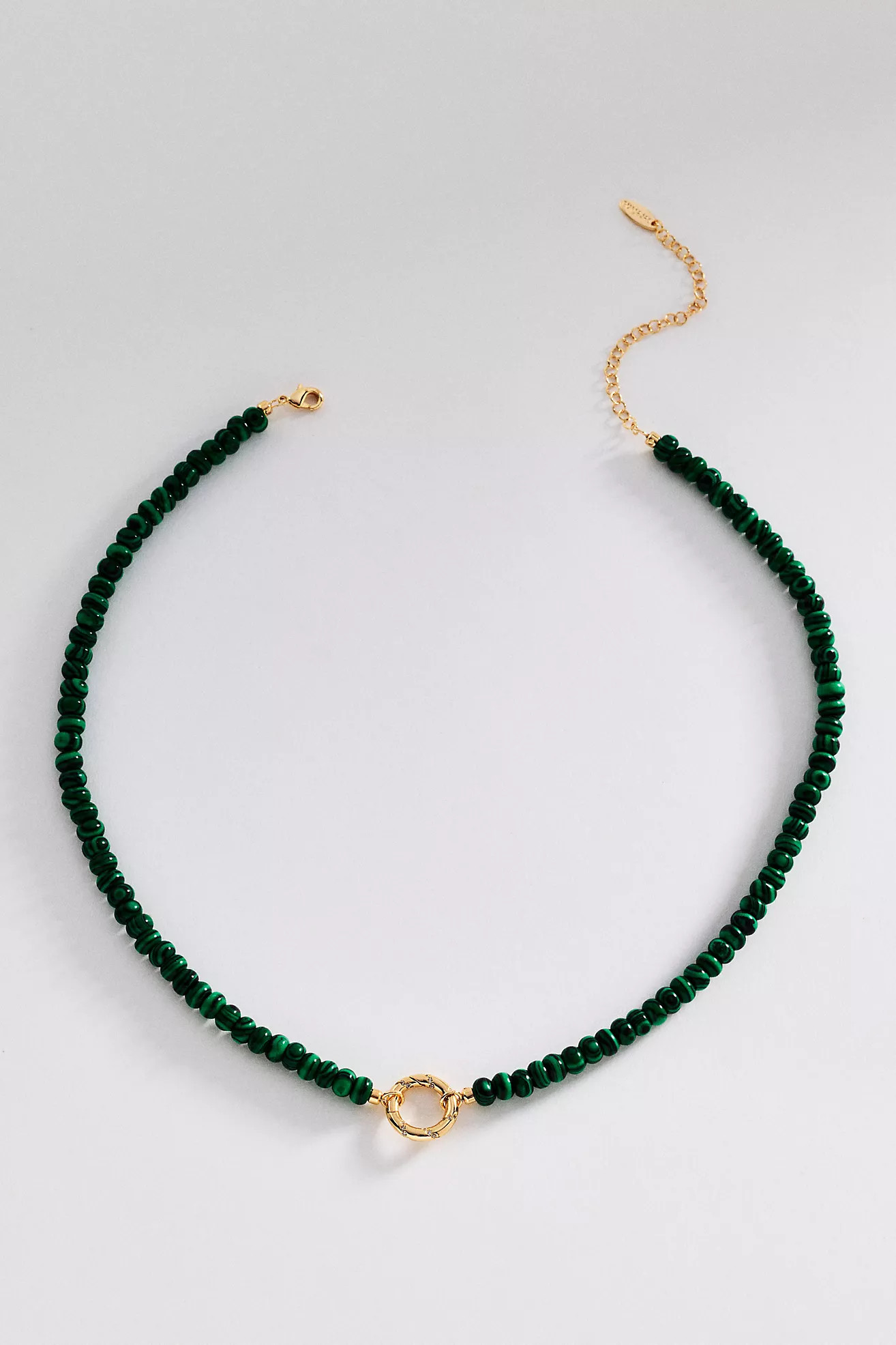 Beaded Stone Carabiner Necklace | Anthropologie (US)