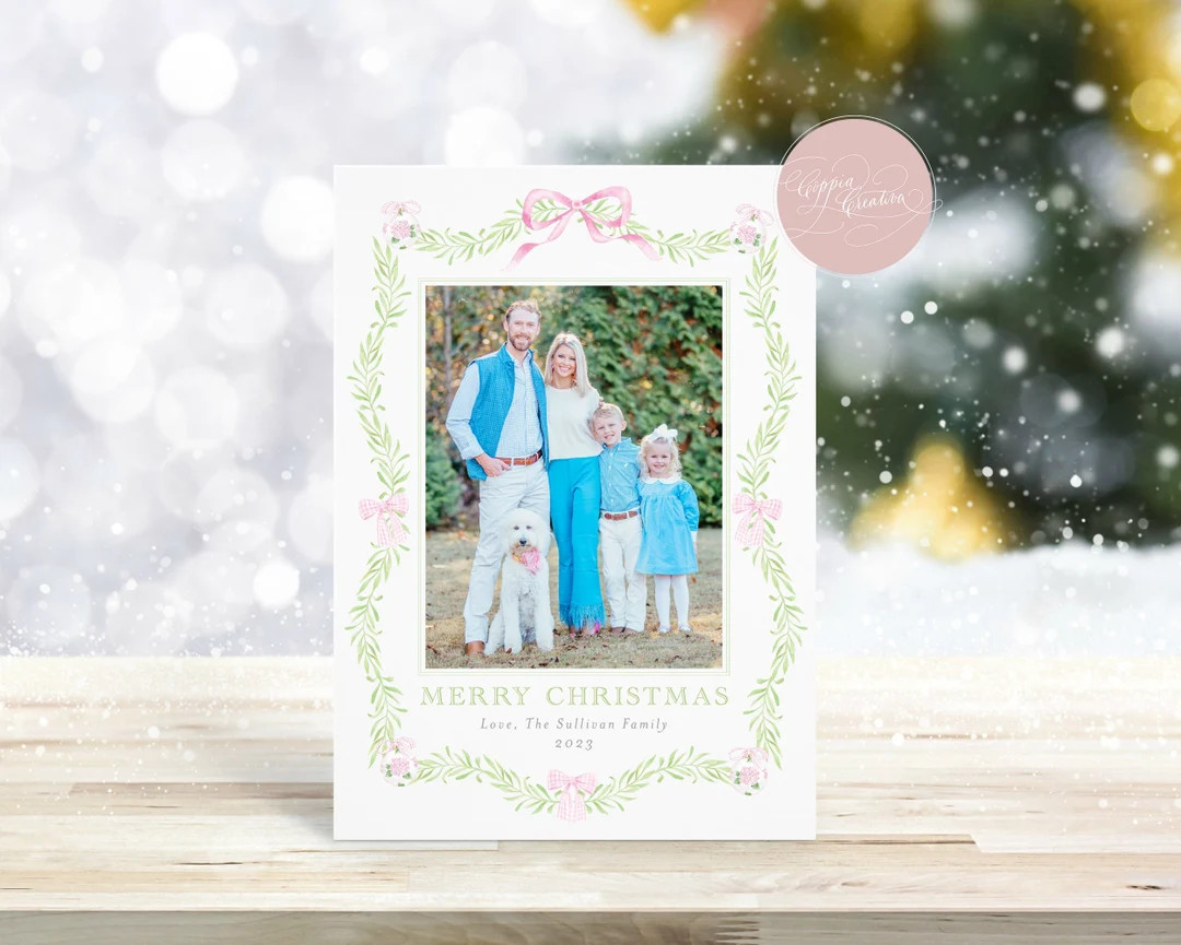 PRINTABLE Christmas Card With Photo Holiday Card Photo Card - Etsy | Etsy (US)