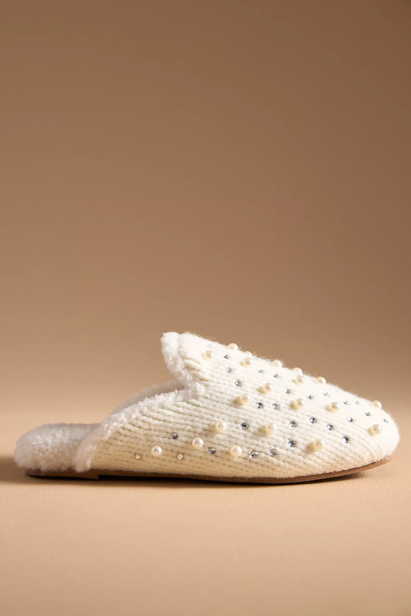 Maeve Embellished Knit Slippers | Anthropologie (US)