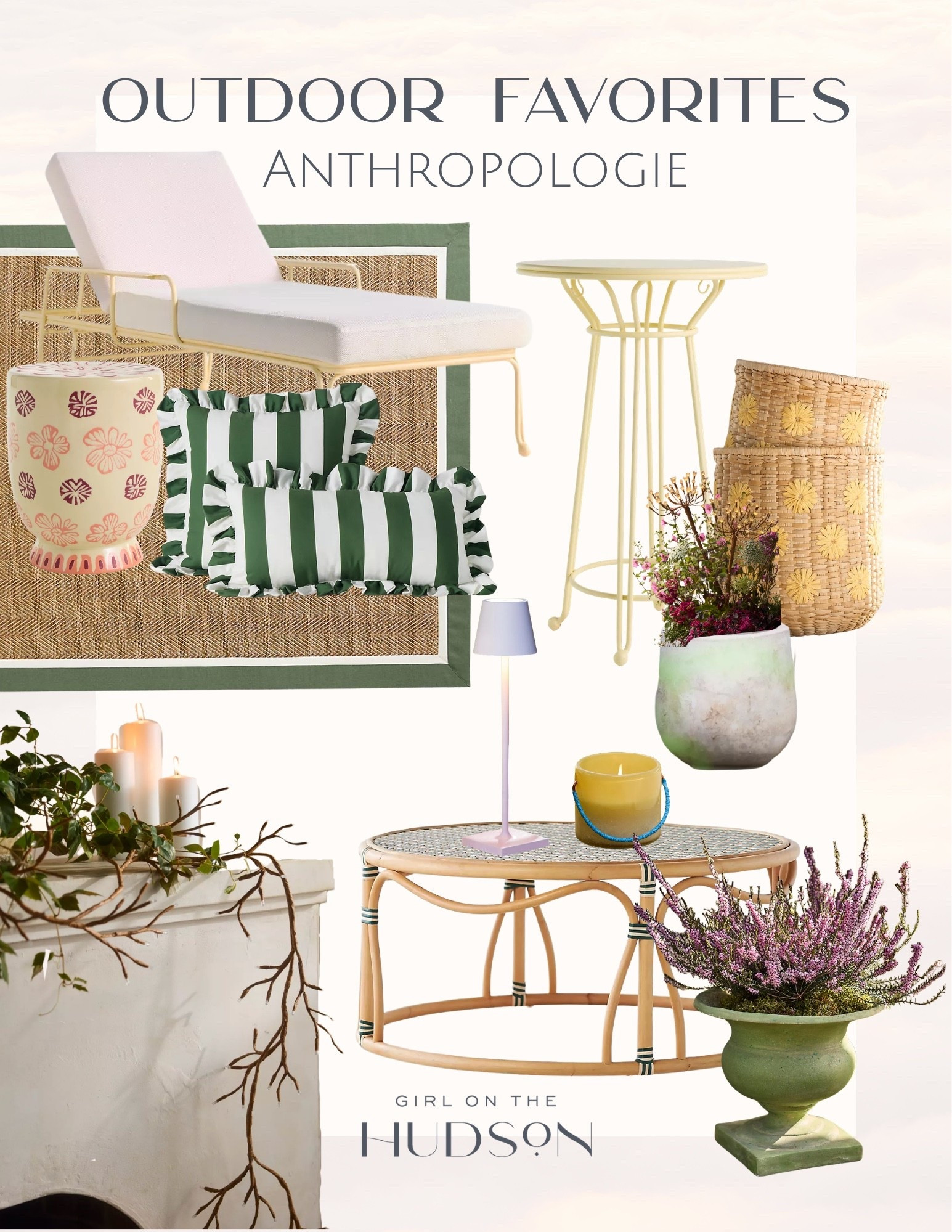 Anthropologie always has the prettiest outdoor finds for adding color and personality to a patio or garden space. I love the mix of playful striped pillows, woven textures, colorful accents, and statement outdoor furniture because it makes everything feel curated, cozy, and perfect for summer hosting. Anthropologie outdoor decor, Colorful patio inspiration, Outdoor entertaining ideas, Summer patio styling, Outdoor accent pillows, Woven outdoor furniture, Backyard decor inspiration, Outdoor lounge chair, Garden party decor, Chic patio accessories, Playful outdoor styling, Girl on the Hudson