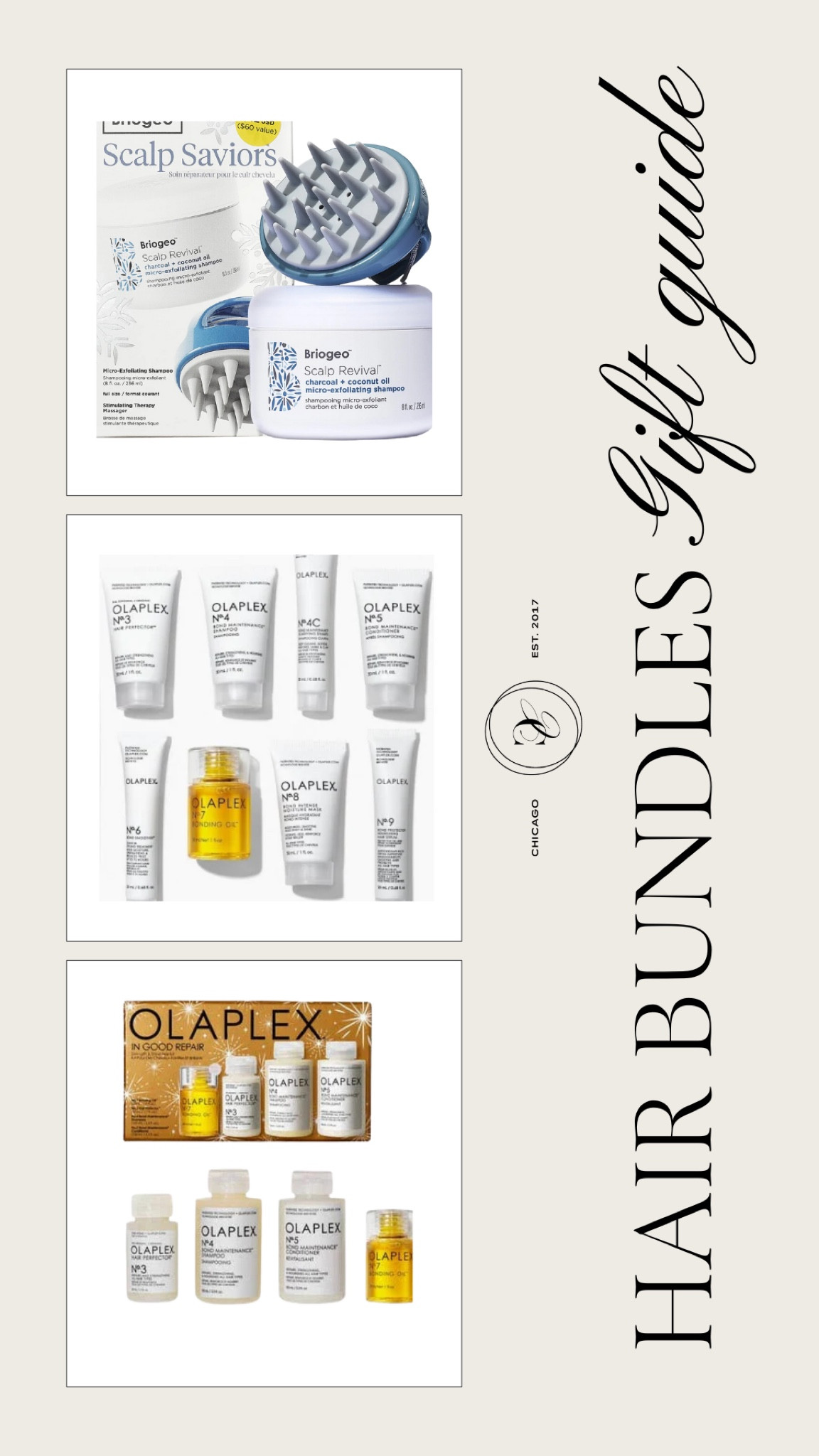 The ultimate hair care gift sets are here!  From Briogeo’s Scalp Saviors to Olaplex’s Discovery Kit and In Good Repair Kit, these sets are perfect for anyone in need of some hair TLC. Give the gift of healthy, radiant hair this season! 
#HairCareGifts #HolidayHairCare #PerfectForHer #HealthyHairGoals #Briogeo #Olaplex #GiftOfGoodHair #ScalpCare #HairRepair #BeautyGiftSets #HairCareEssentials #HolidayGlow #SelfCareGifts #RadiantHair



#LTKGiftGuide #LTKBeauty #LTKHoliday