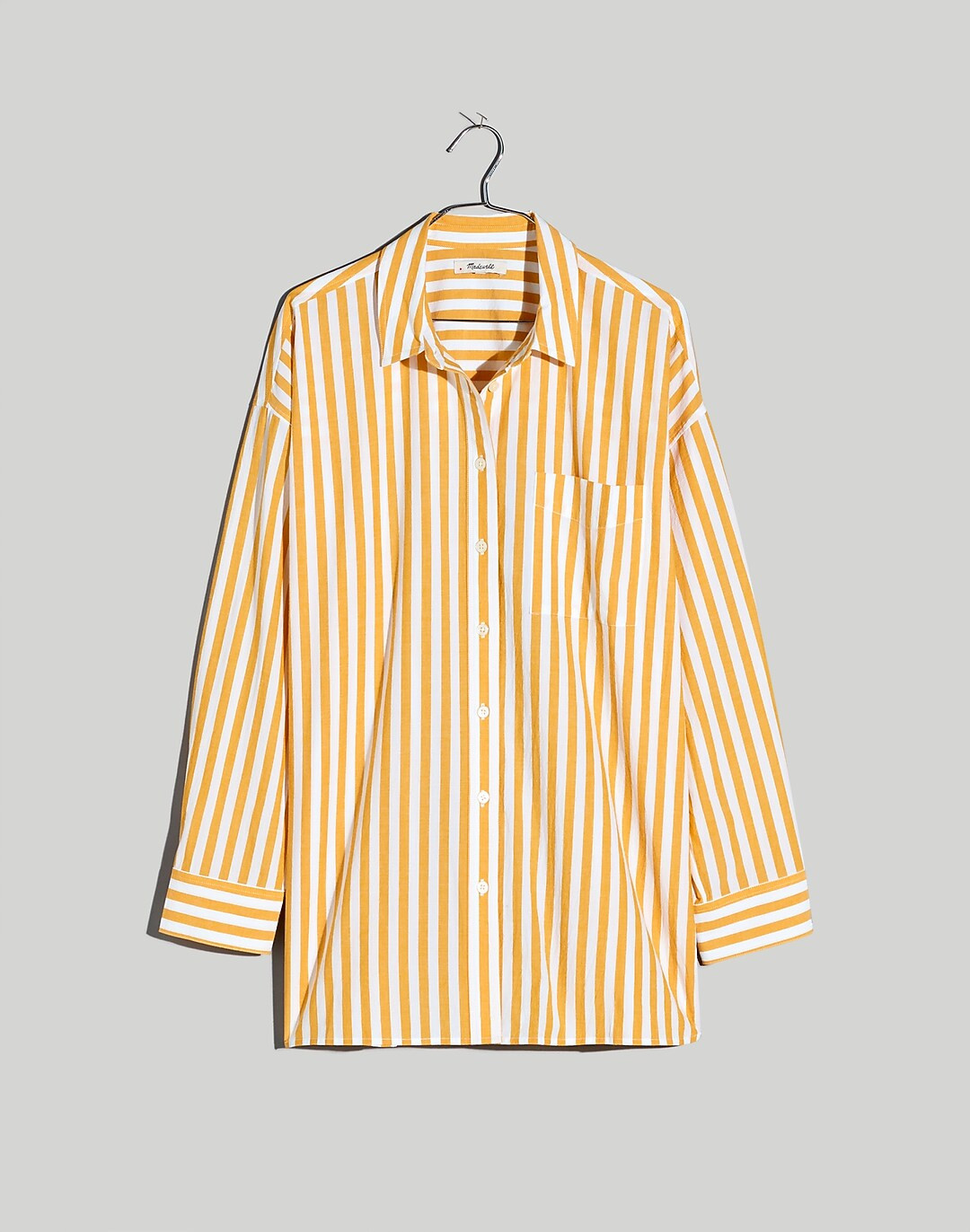 The Signature Poplin Oversized Shirt in Springy Stripe | Madewell