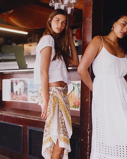 Oval eyelet midi dress | J. Crew US