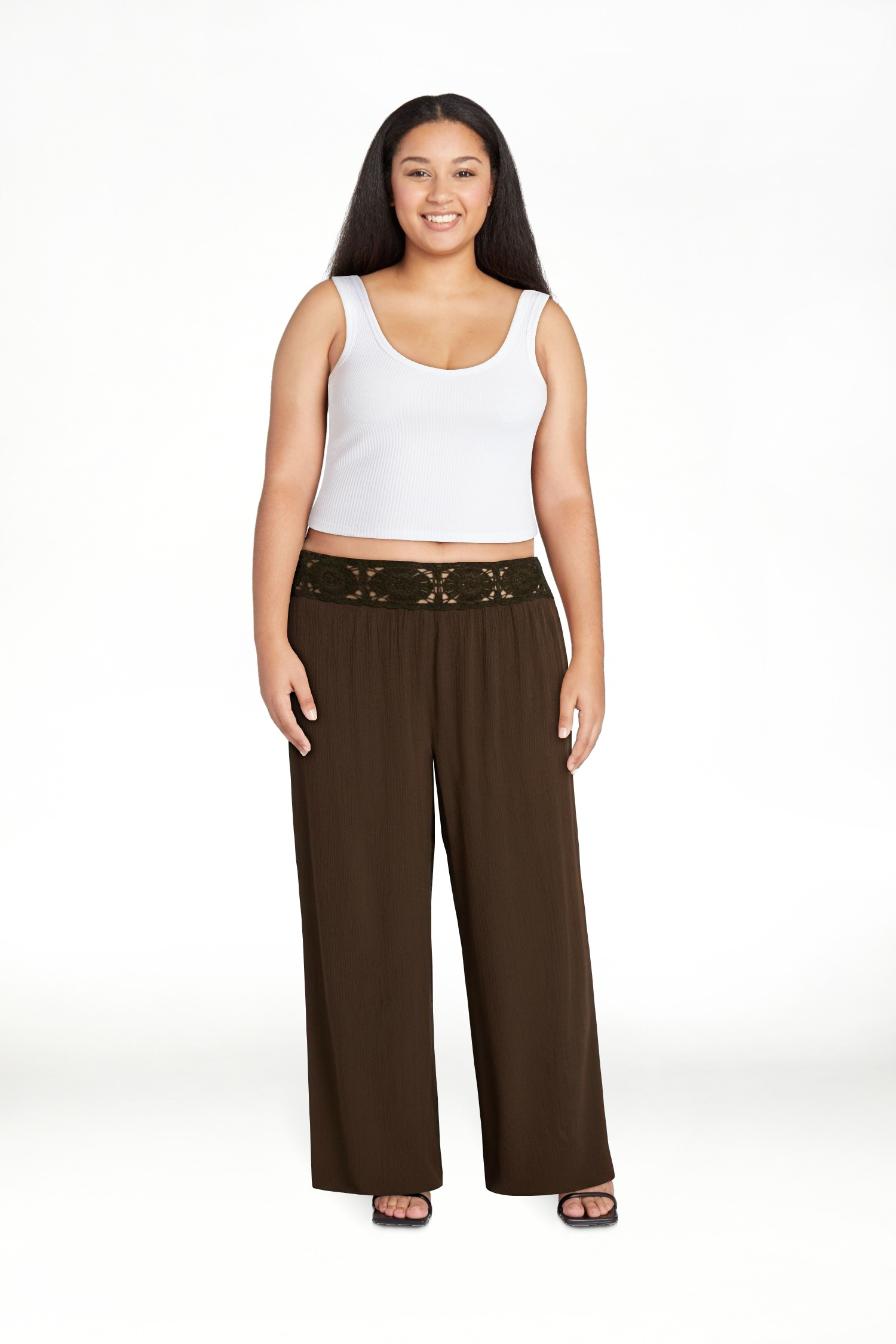 No Boundaries Crochet Waist Beach Pants, Women's XXS-XXL | Walmart (US)