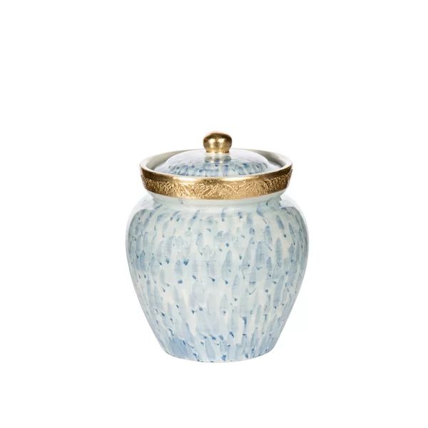 Blue/White/Gold Ceramic Urns & Jar | Wayfair Professional