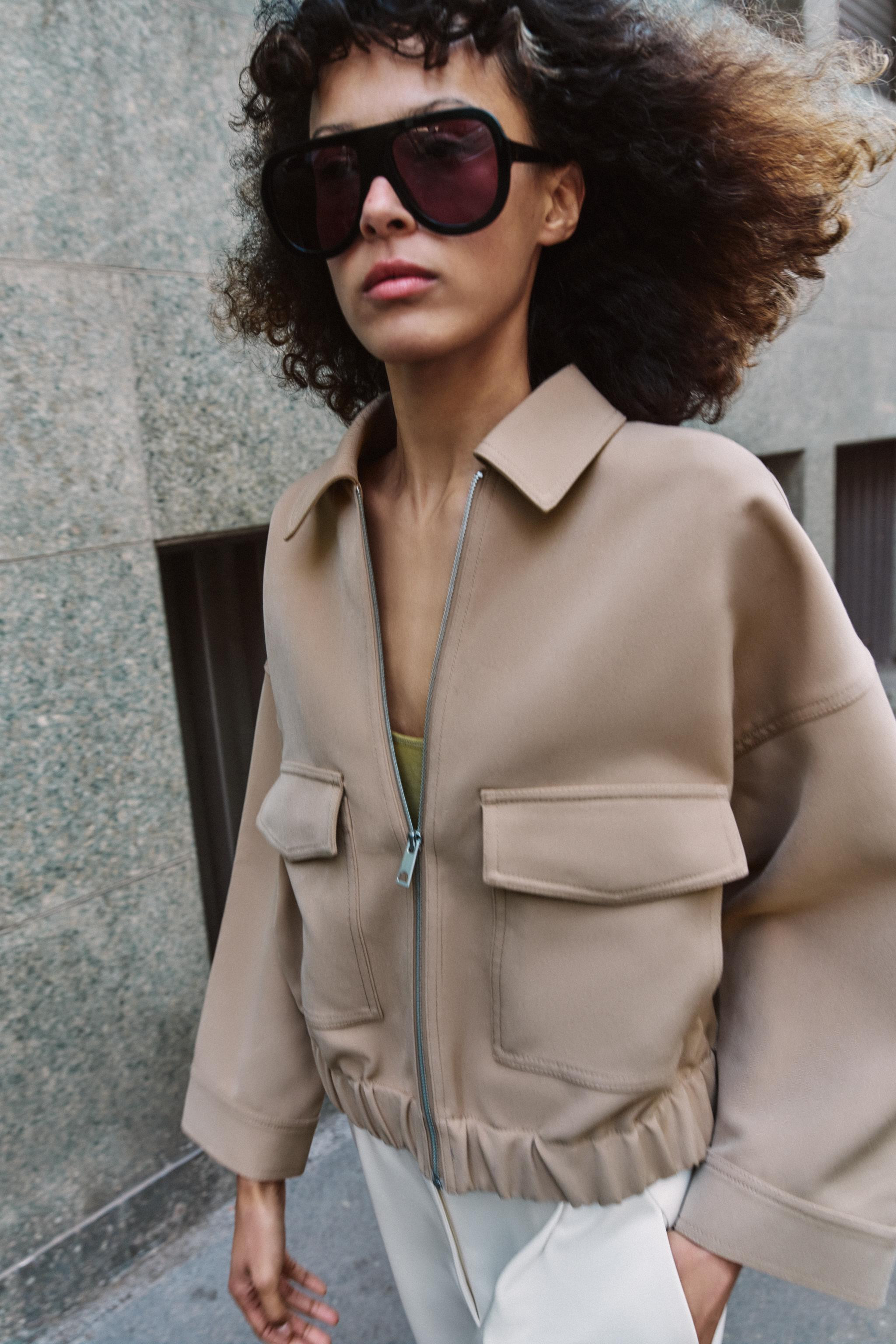 ELASTIC HEM JACKET | Zara US