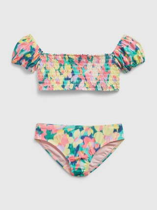 Kids Recycled Puff Sleeve Swim Two-Piece | Gap (US)
