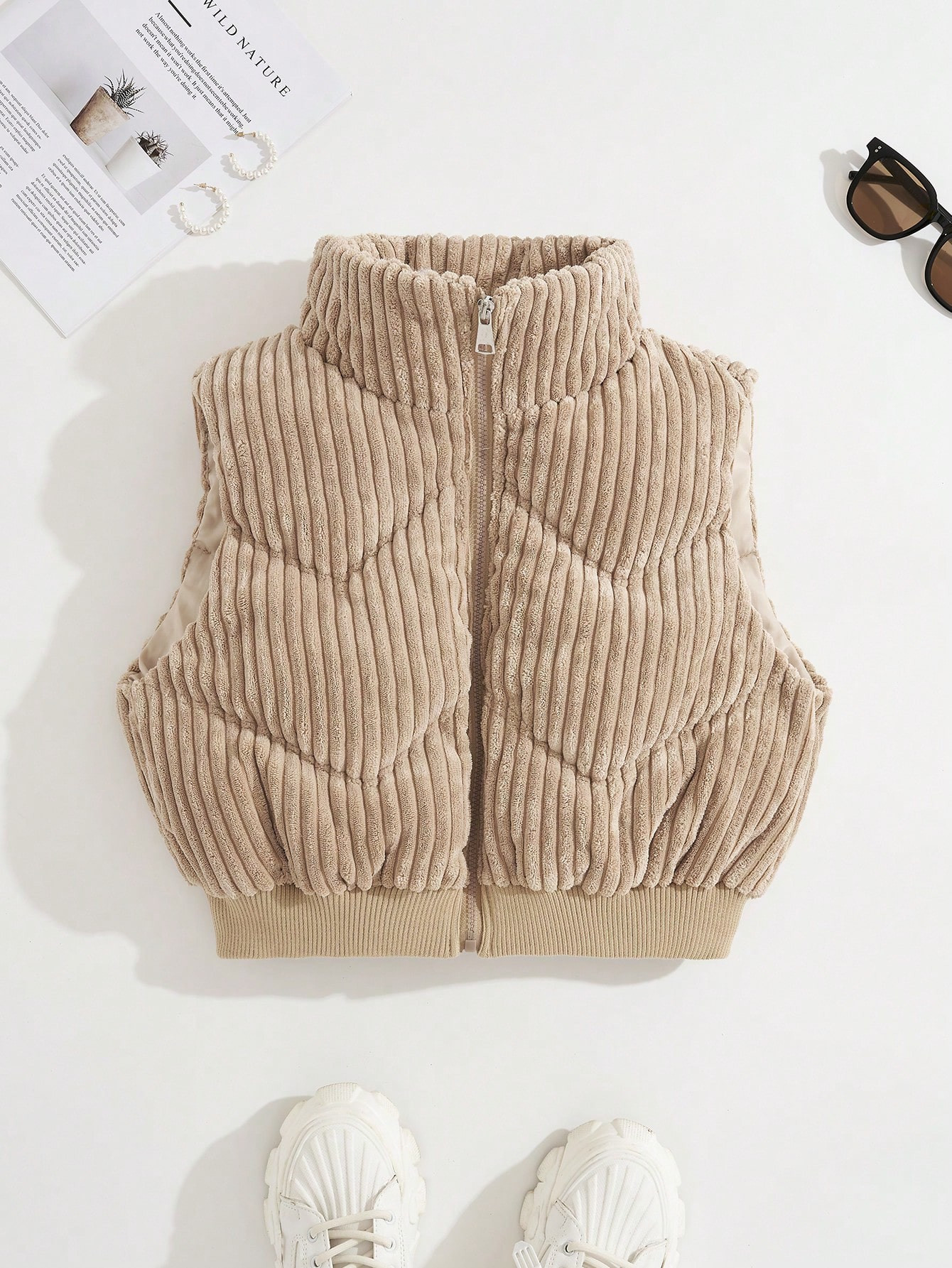 Zip Up Vest Puffer Coat | SHEIN