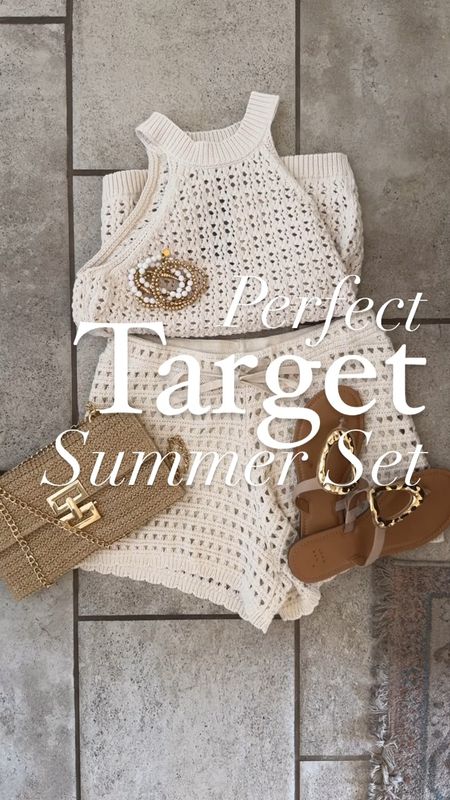 Like and comment “SUMMER SET” to have all links sent directly to your messages. Are you kidding me with this new target set. Obsessed. Feels so high end and just perfection for summer. You can wear both pieces on their own or clearly together which looks so chic. I LOVE this and have a feeling it will go quick ✨ 
.
#target #targetstyle #targetfashion #summeroutfit #summerstyle #summerfashion #matchingset 

#LTKSaleAlert #LTKFindsUnder50 #LTKStyleTip